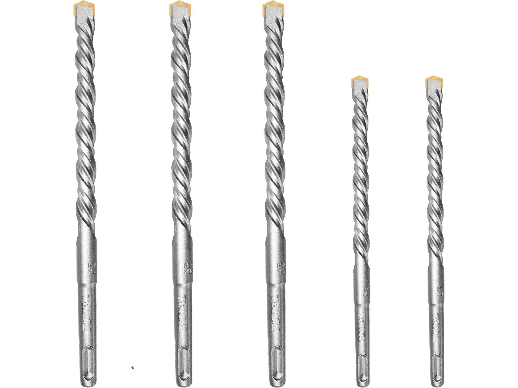 Boren voor beton, set van 5, SDS plus, industrie