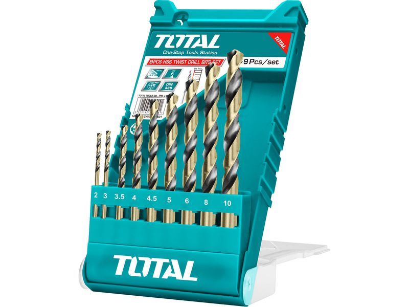  Boren voor metaal, set van 9, HSS, HSS
